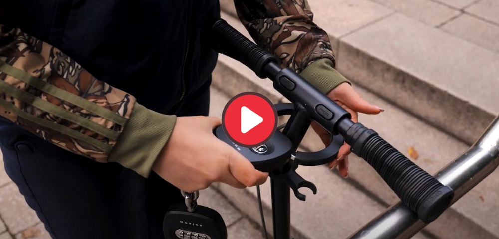 Wideo lifestyle dla kajdanek rowerowych i hulajnogi